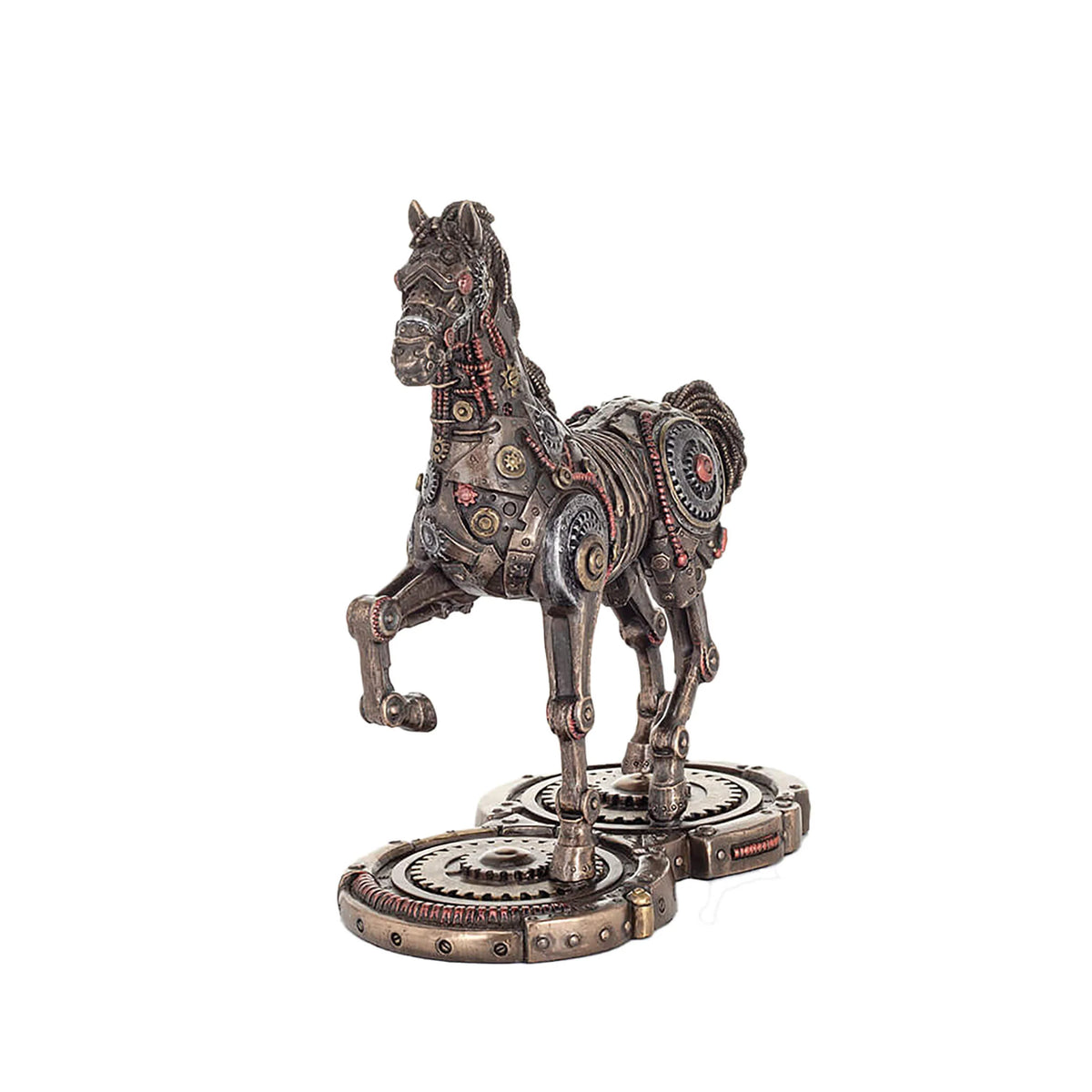 Steampunk Mechanical Horse – Bronze-Finish Statue – 25 cm – view 3