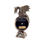 Steampunk Dragon Table Clock — Bronze Finish Decorative Clock, 24.6 cm – view 3