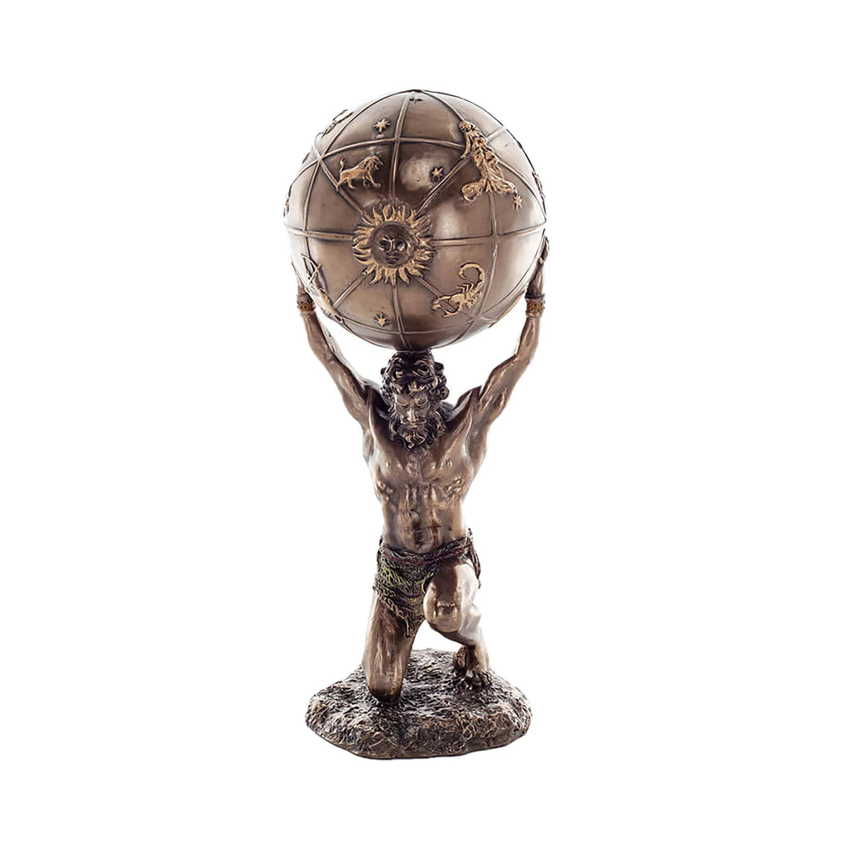 Atlas — Titan — Bronze-Finish Statue – 21 cm – view 1