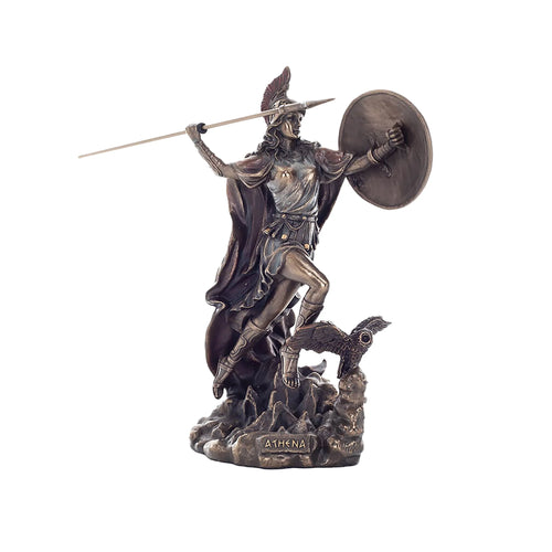 Athena Bronze-Finish Statue – 28 cm – view 1