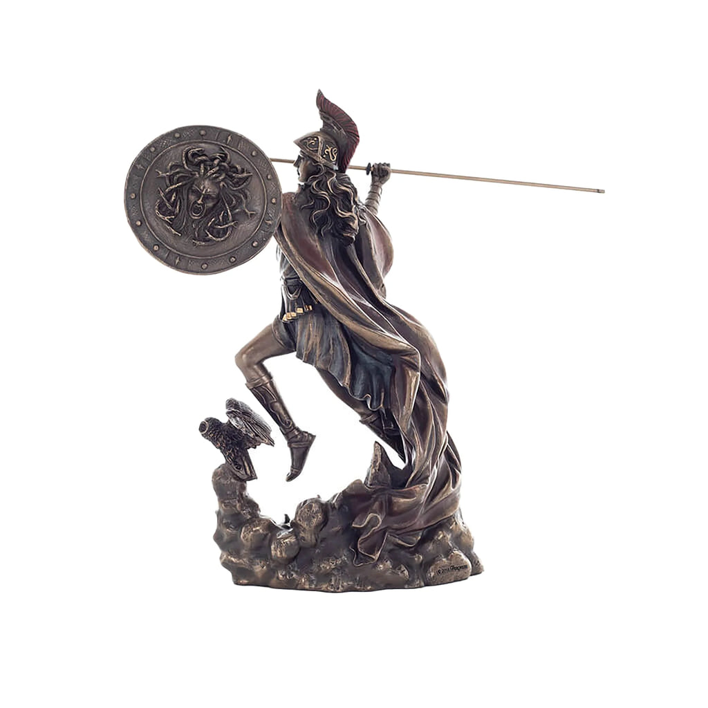 Athena Bronze-Finish Statue – 28 cm – view 2