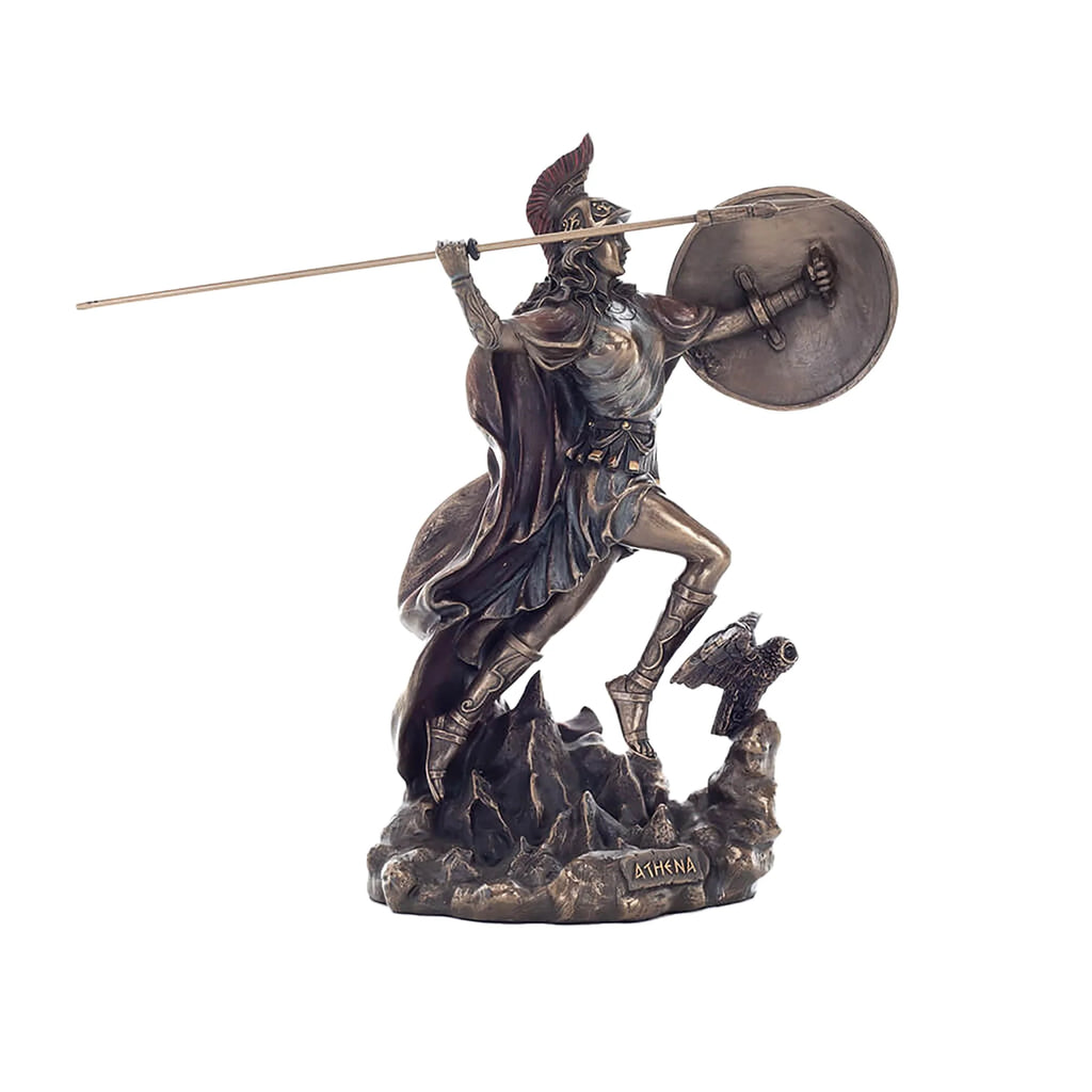 Athena Bronze-Finish Statue – 28 cm – view 3