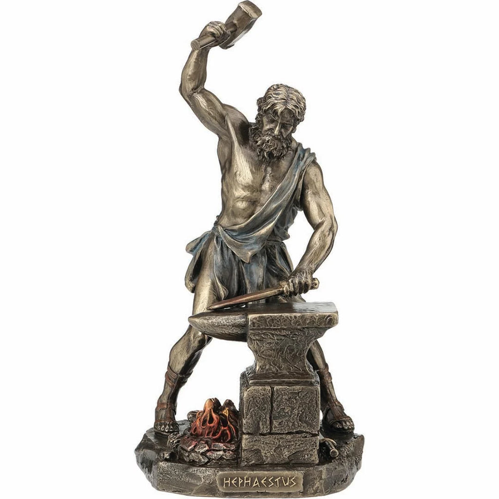 Hephaestus, Greek Mythology – Bronze-Finish Resin Statue – 22 cm – view 2