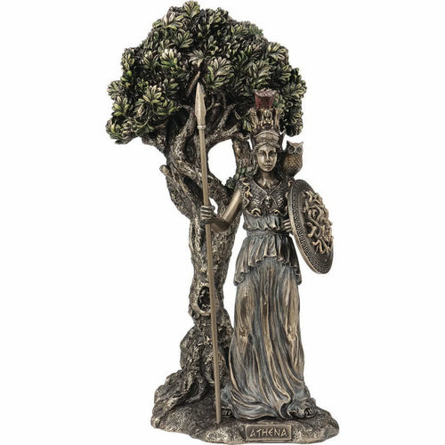 Athena — Goddess of Wisdom and War — Bronze Finish Statue, 24.5 cm – view 1