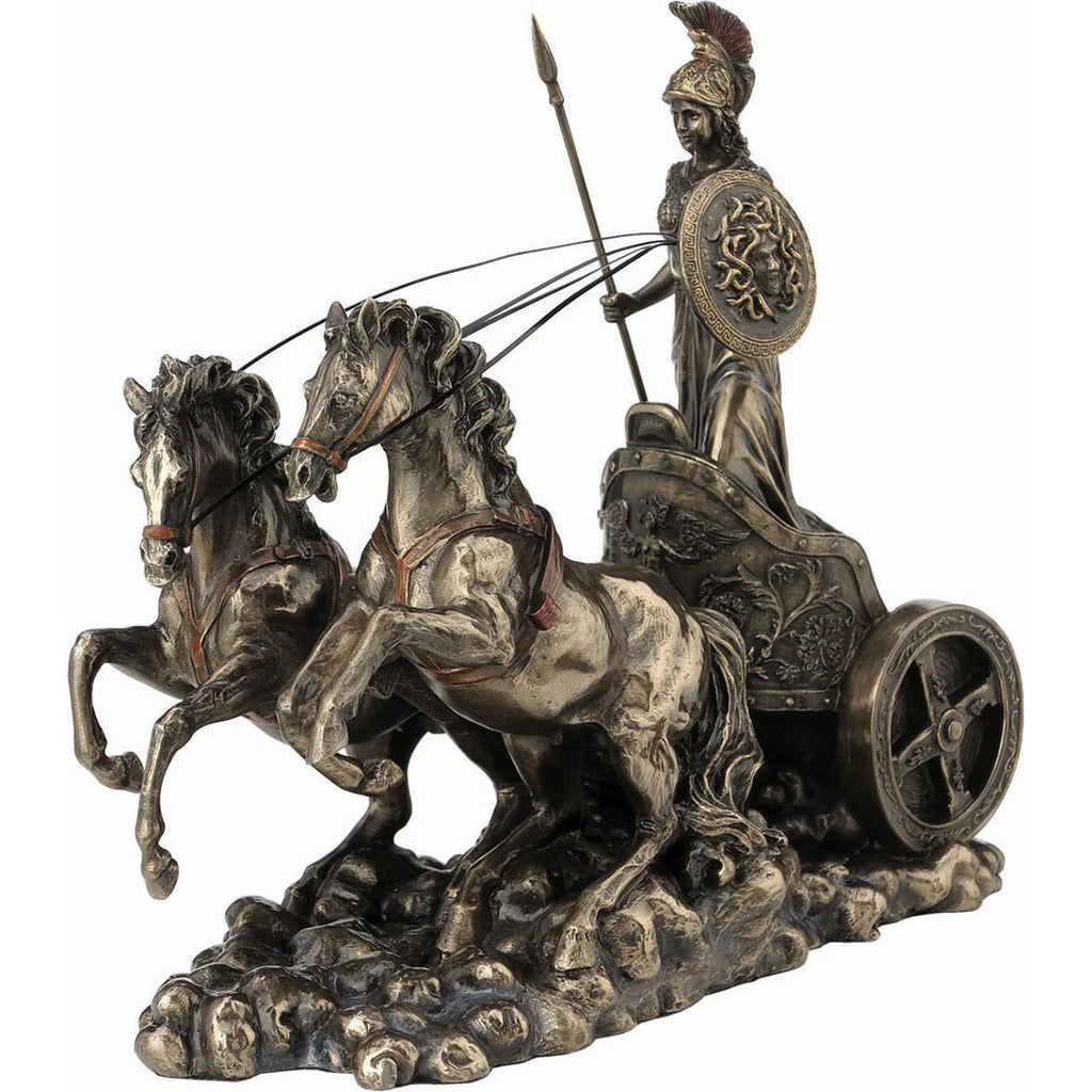 Athena on a Chariot — Bronze-Finish Statue – 22 × 26.5 cm – view 2