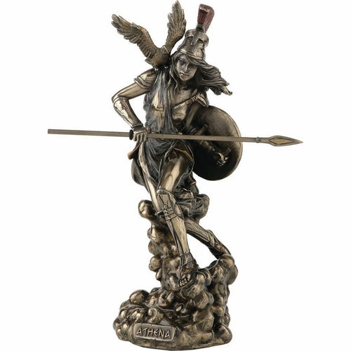 Athena – Goddess of Wisdom and War – Bronze-Finish Statue – 21 cm – view 1