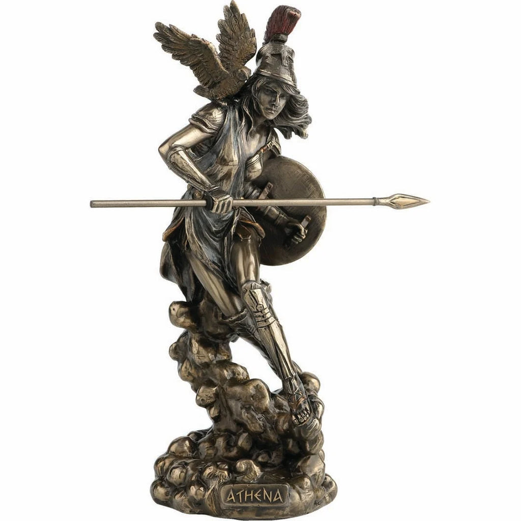 Athena – Goddess of Wisdom and War – Bronze-Finish Statue – 21 cm – view 2