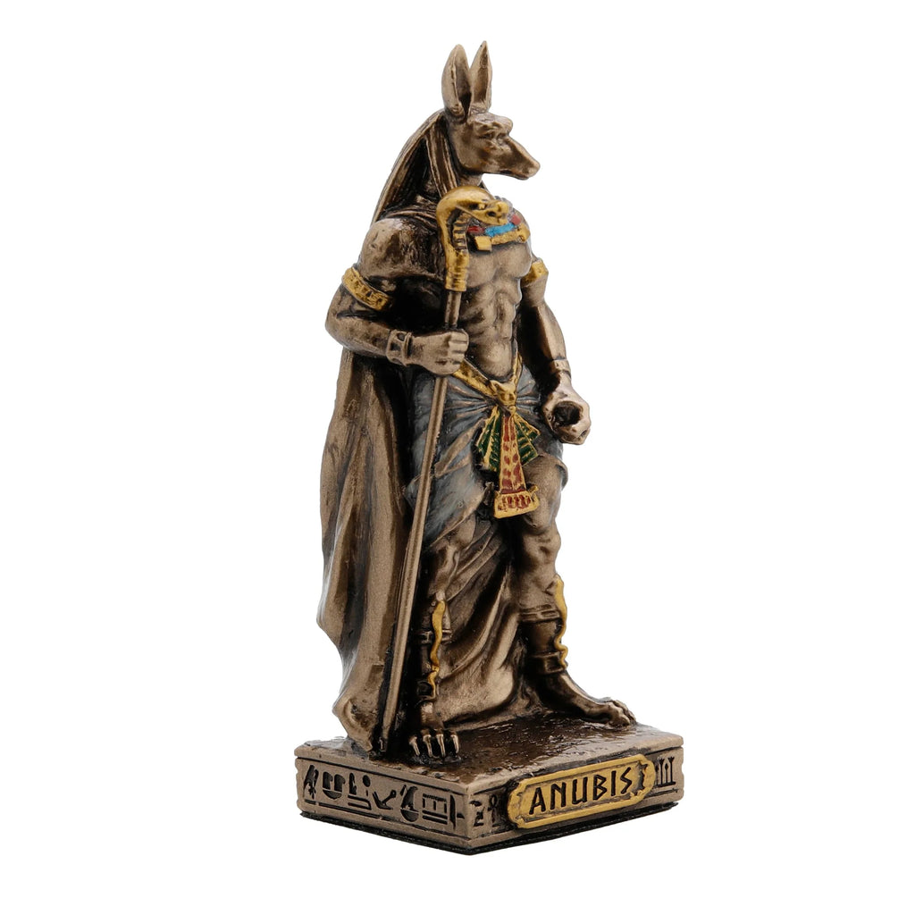 Anubis — Egyptian God — Bronze-Finish Statue – 8.5 cm – view 2