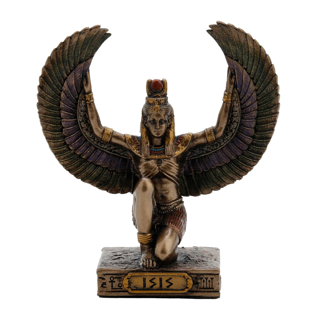 Isis — Egyptian Goddess — Bronze Finish Statue, 8.5 cm – view 1