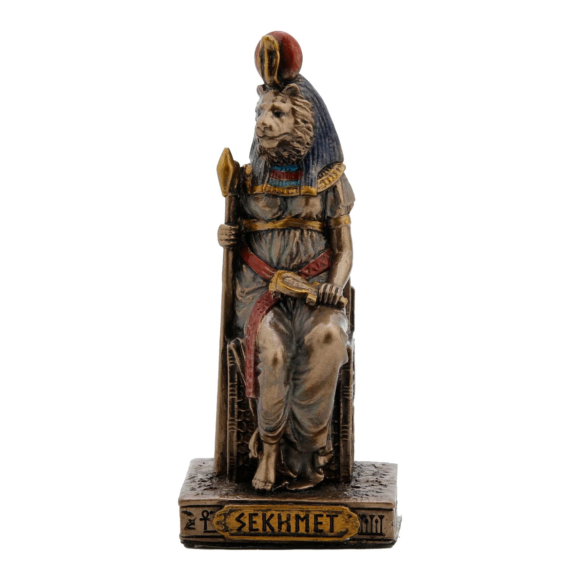 Sekhmet — Egyptian Goddess — Bronze-Finish Statue – 8.5 cm – view 1