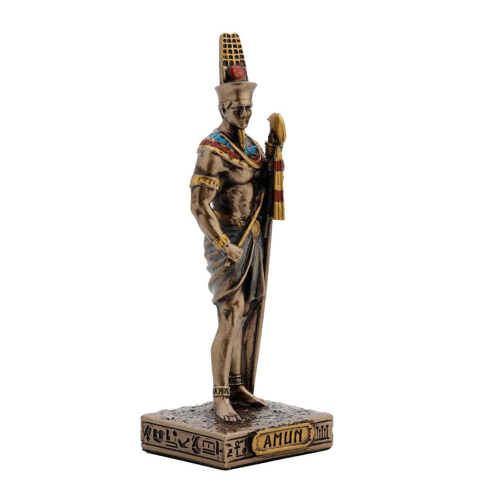 Amun – Egyptian God – Bronze-Finish Statue – 8.5 cm – view 2