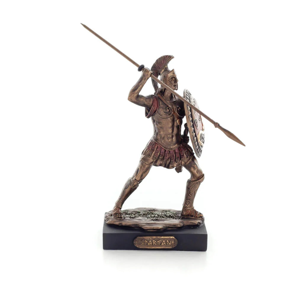 Spartan Warrior – Bronze-Finish Resin Statue – 12.5 cm – view 1