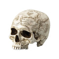 Skull with Engraved World Map – Resin Statue – 18 × 13 cm – view 1