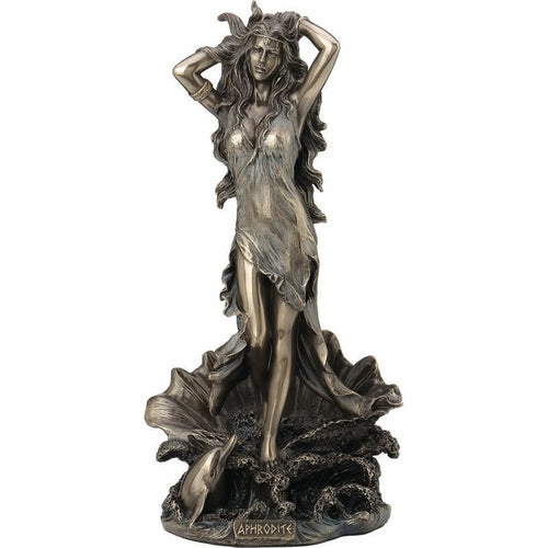 Aphrodite — Goddess of Love — Bronze Finish Statue, 29 cm – view 1