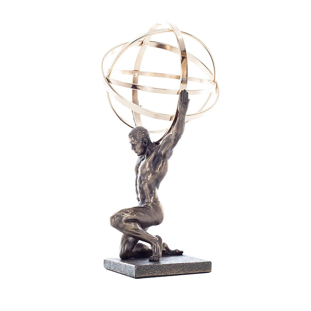 Atlas, Greek Mythology – Bronze-Finish Resin Statue – 20.5 cm – view 2