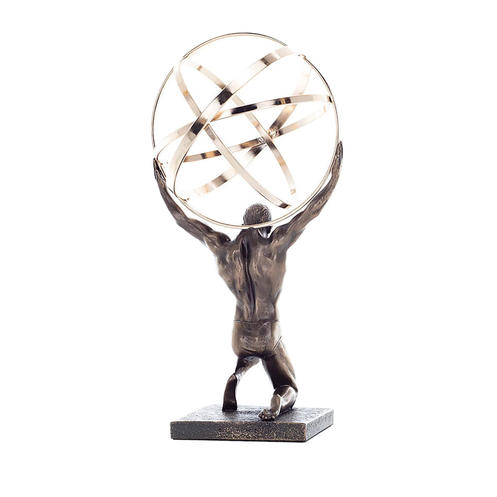 Atlas, Greek Mythology – Bronze-Finish Resin Statue – 20.5 cm – view 3