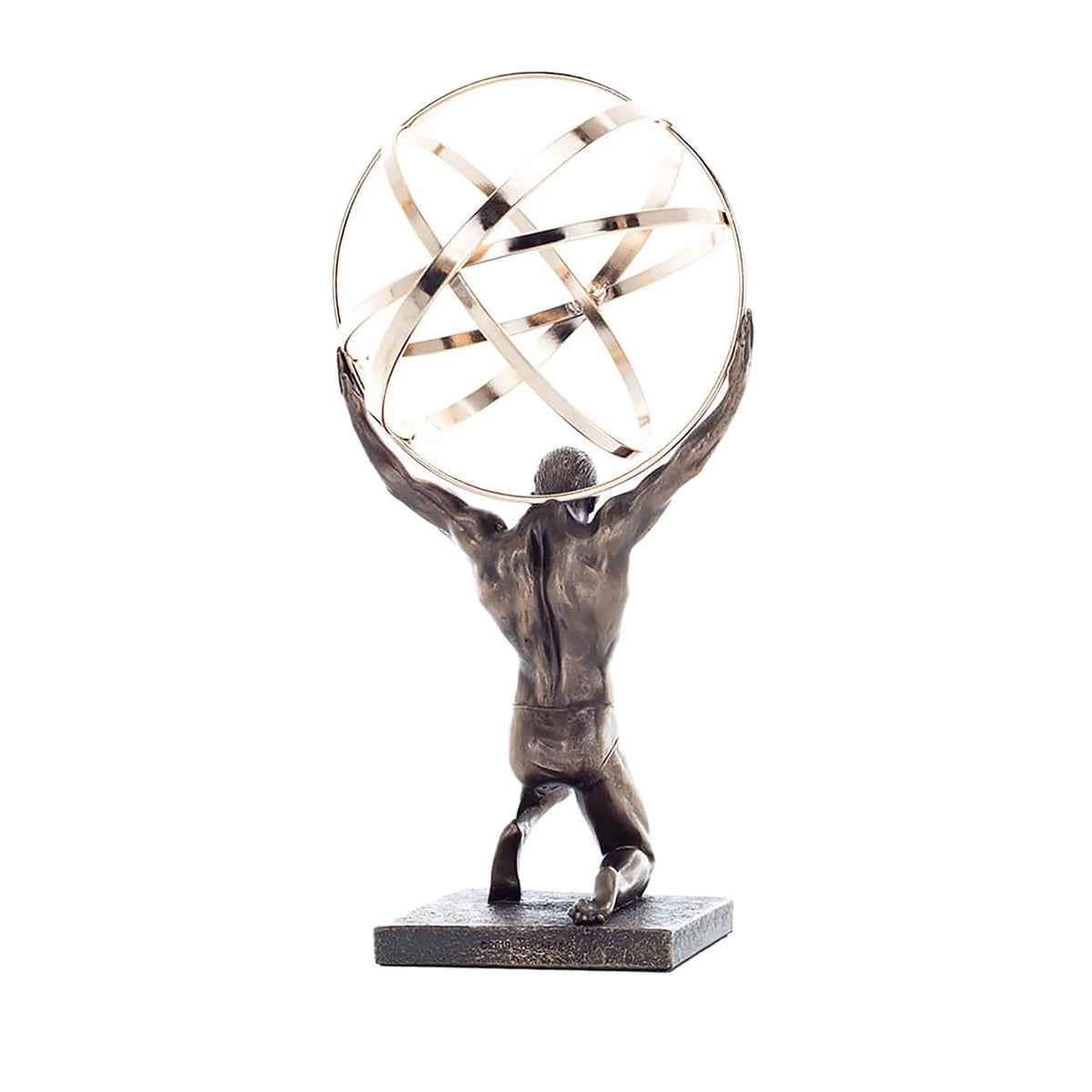 Atlas, Greek Mythology – Bronze-Finish Resin Statue – 20.5 cm – view 3