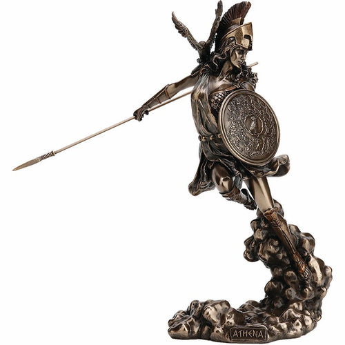 Athena — Goddess of Wisdom and War — Bronze-Finish Statue – 23 cm – view 1