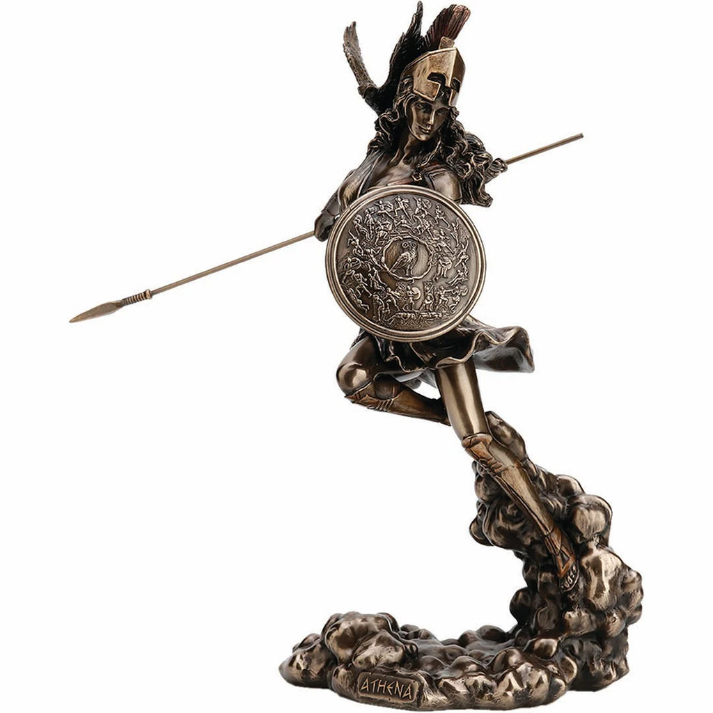 Athena — Goddess of Wisdom and War — Bronze-Finish Statue – 23 cm – view 2