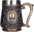 Decorative Mug with Gothic Skull — Bronze-Finish Decorative Mug, 17.7 × 14.5 cm – view 1