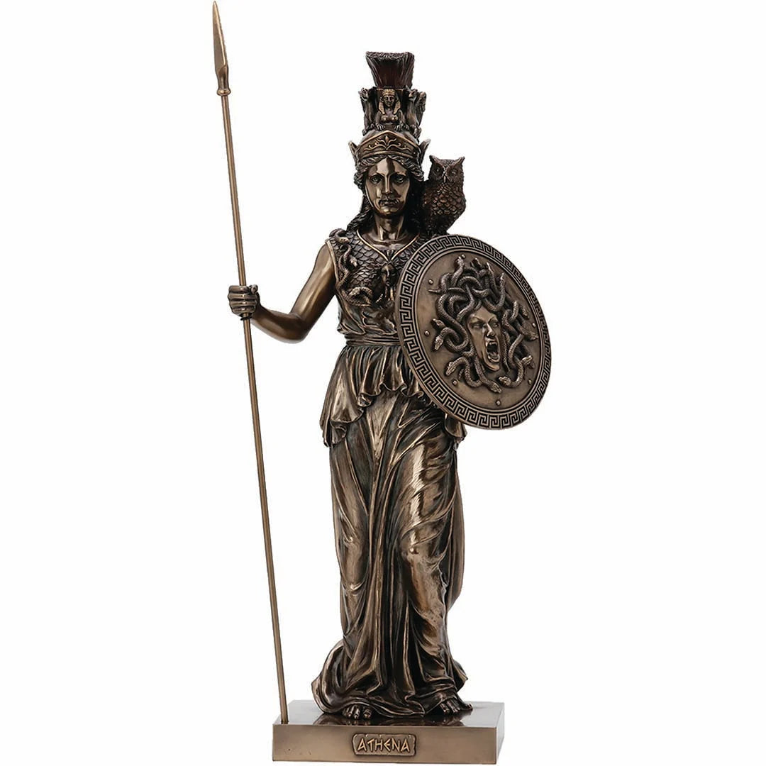 Athena — Goddess of Wisdom and War — Bronze Finish Statue, 50 cm – view 1