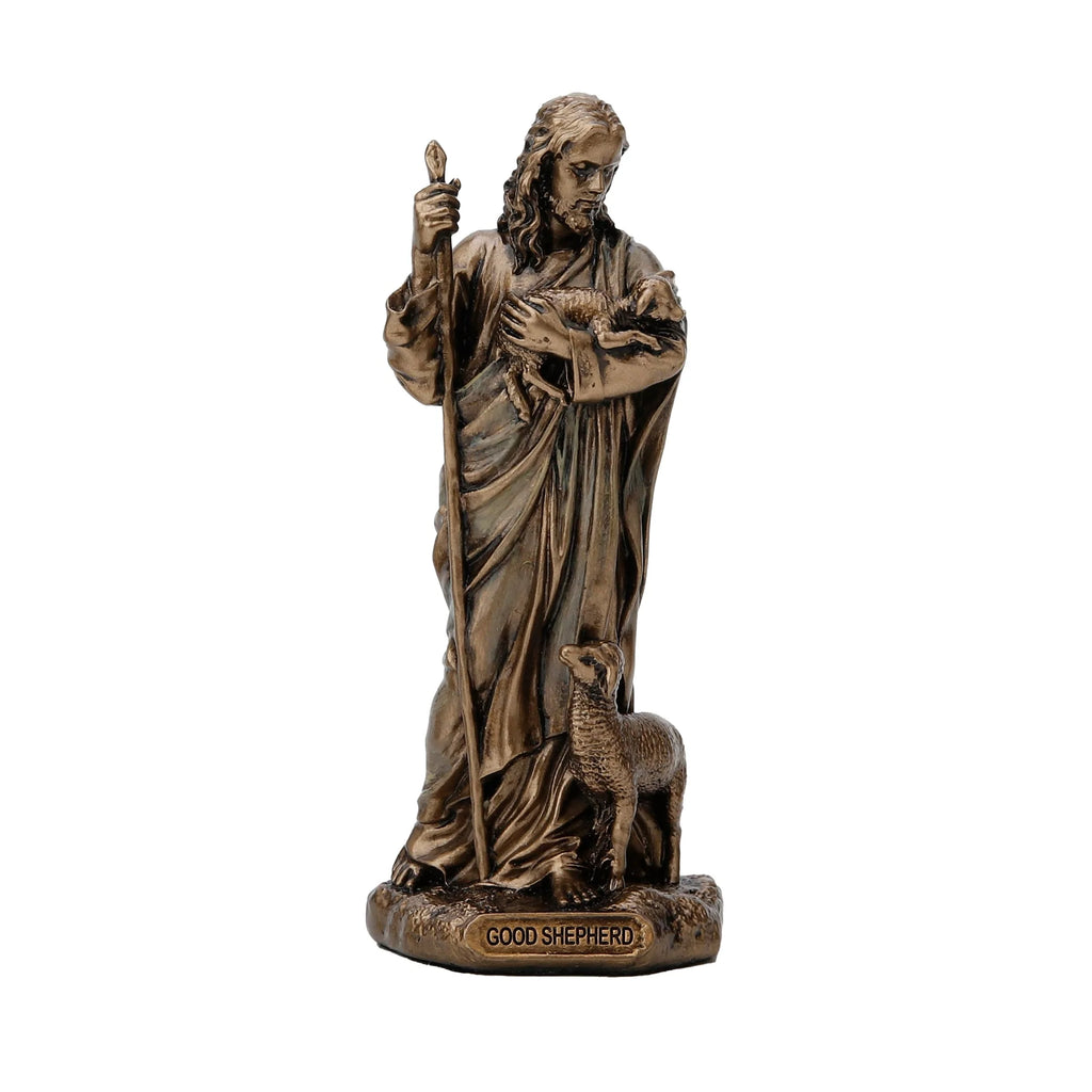The Good Shepherd — Bronze-Finish Statue, 8.5 cm – view 1