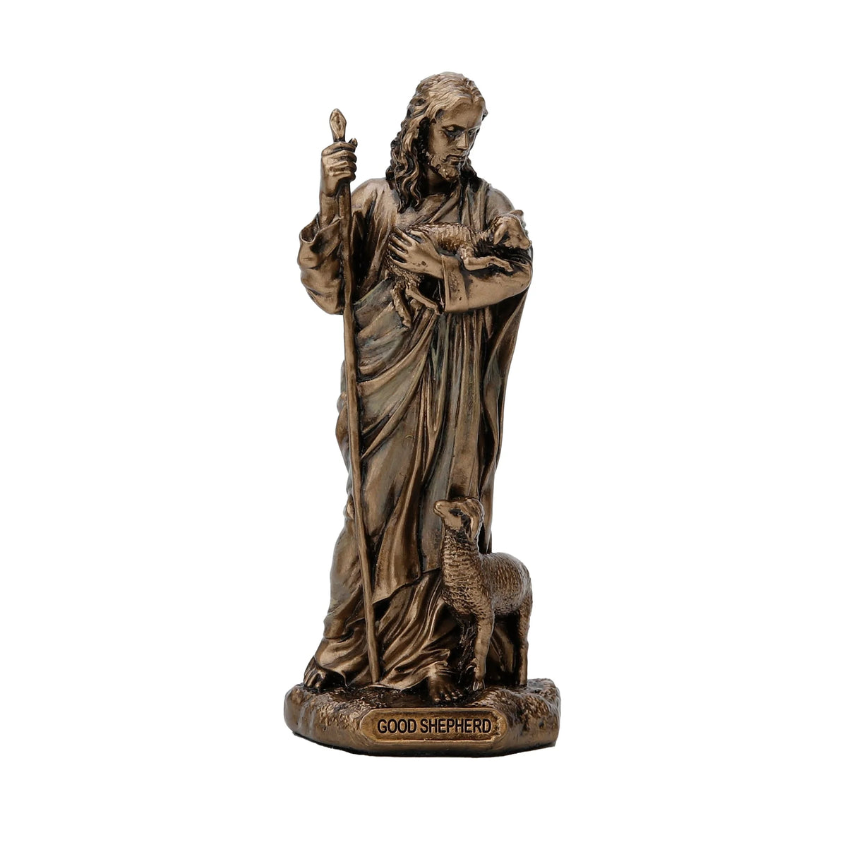 The Good Shepherd — Bronze-Finish Statue, 8.5 cm – view 1