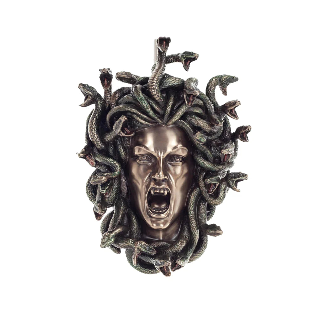 Medusa Head — Bronze-Finish Statue, 22 cm – view 1