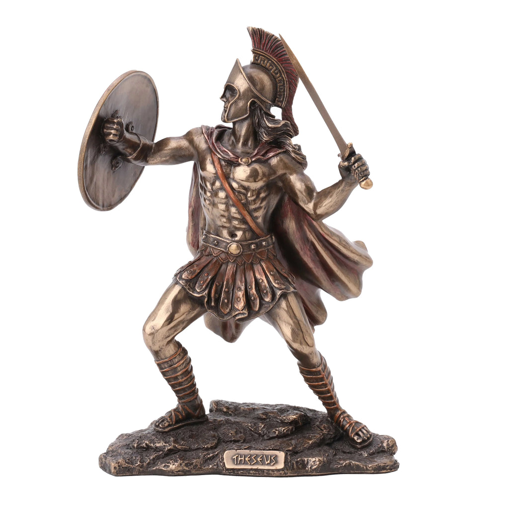 Theseus, Hero of Athens – Bronze-Finish Resin Statue – 20.5 cm – view 1