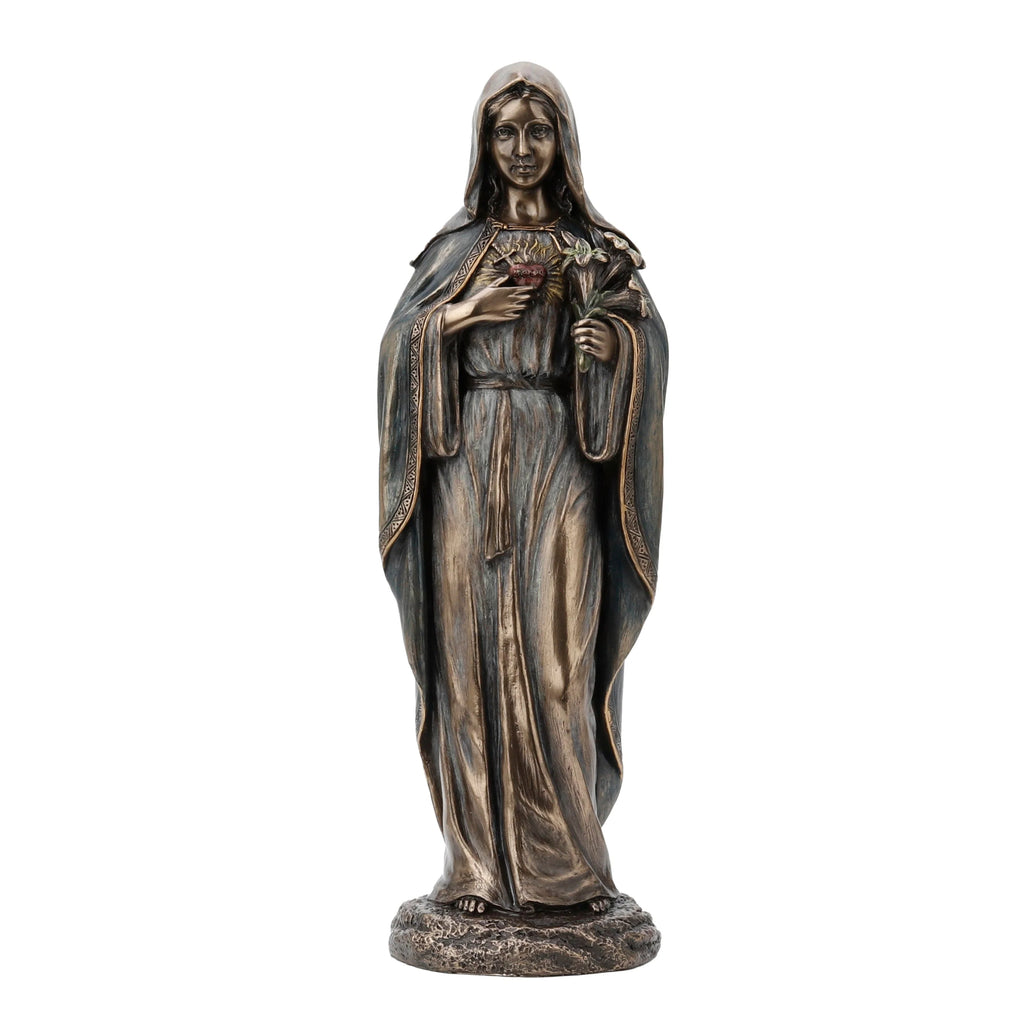 The Immaculate Heart of Mary — Bronze-Finish Statue, 20.5 cm – view 1
