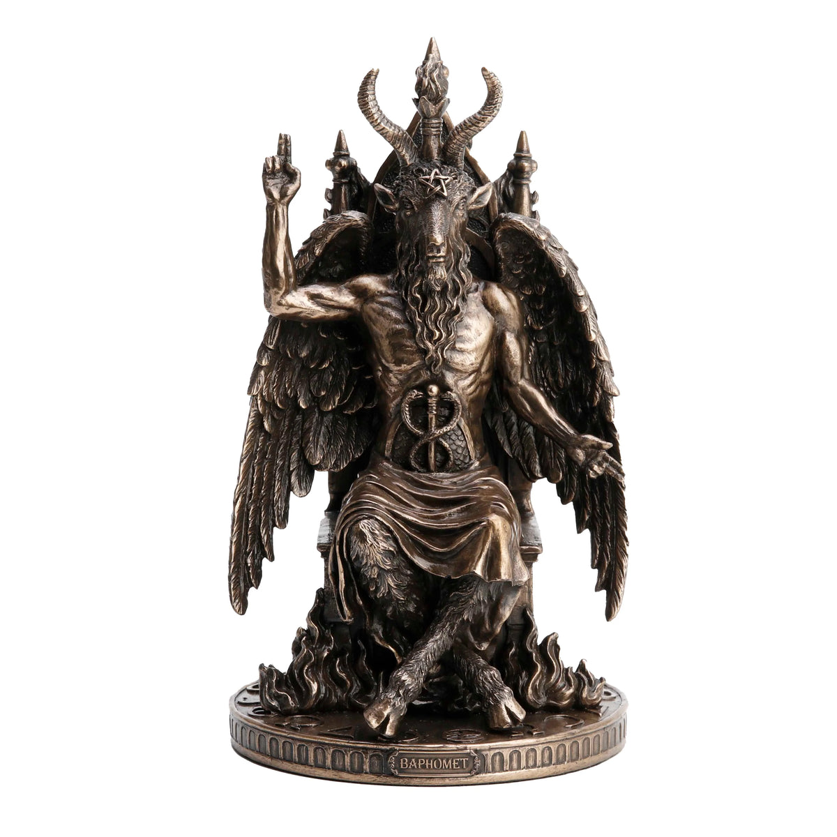 Baphomet — Bronze-Finish Statue – 24 cm – view 1
