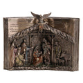 The Nativity on a Bible Base – Bronze-Finish Statue – 29.5 cm – view 1