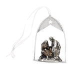 The Nativity in a Decorative Arch – Bronze-Finish Resin Statue – 9 cm – view 2