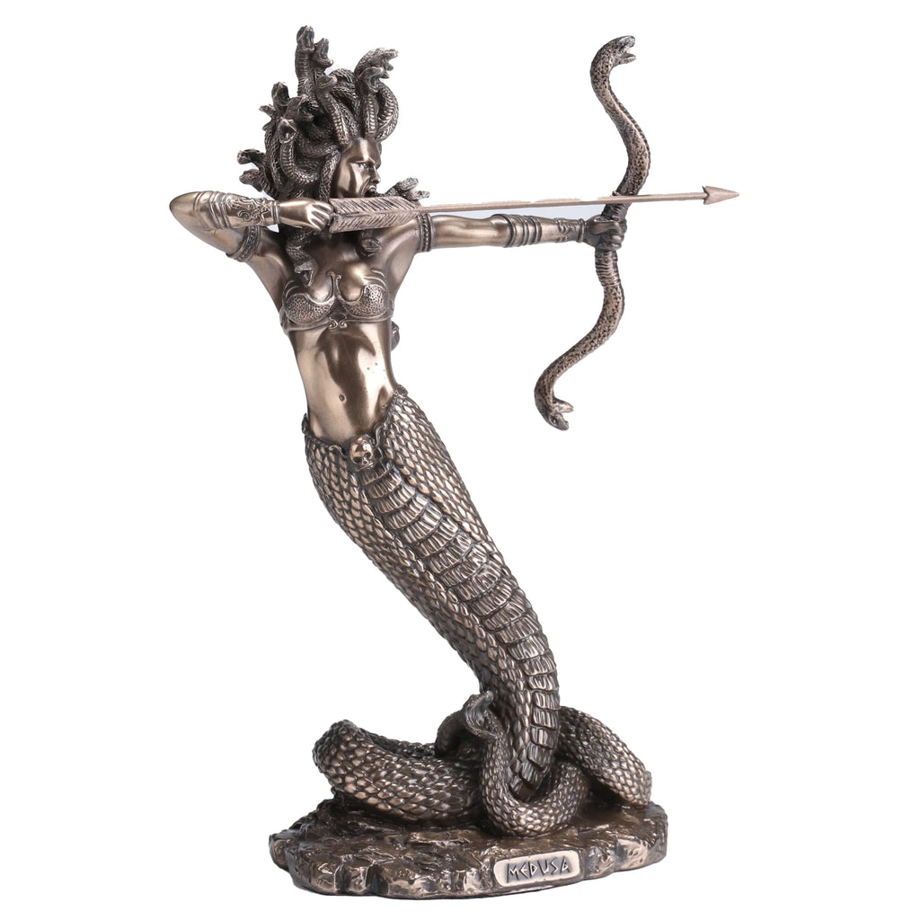 Medusa — Bronze-Finish Statue – 23 cm – view 2