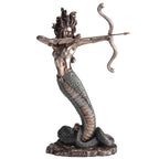 Medusa with Bow and Arrow — Bronze-Finish Statue, 23 cm – view 1