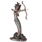 Medusa with Bow and Arrow — Bronze-Finish Statue, 23 cm – view 3