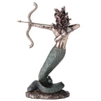 Medusa with Bow and Arrow — Bronze-Finish Statue, 23 cm – view 4