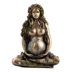 Gaia, Mother Earth in Lotus Pose – Bronze-Finish Resin Statue – 6.5 cm – view 1