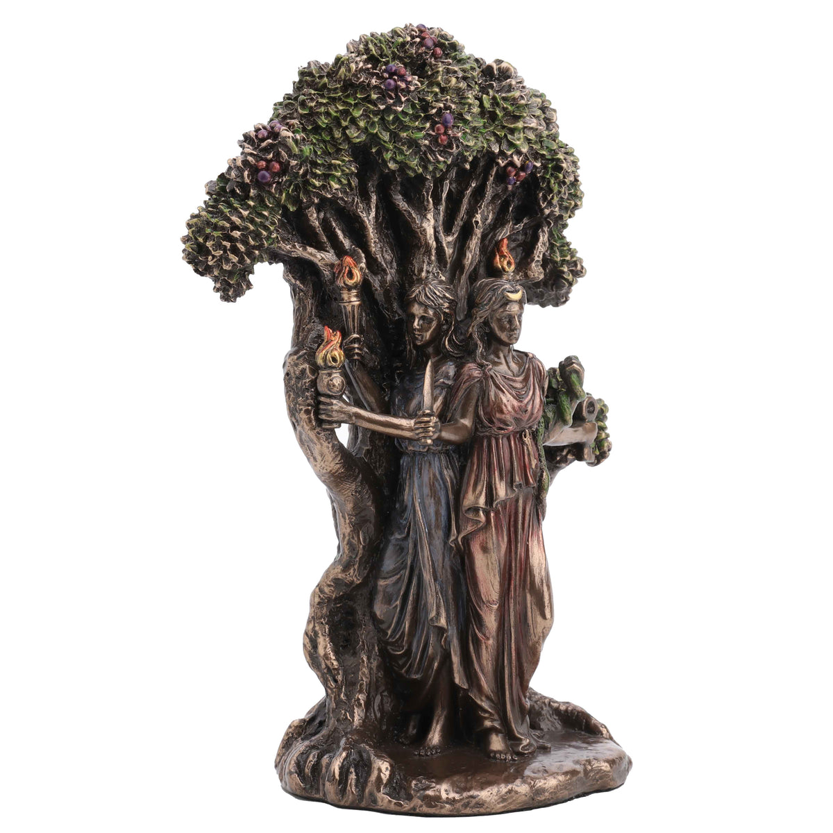 Hecate — Goddess of the Triple Moon — Bronze Finish Statue, 18.5 cm – view 2