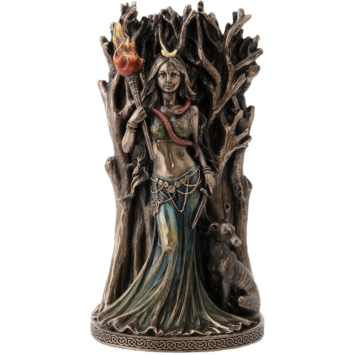 Hecate — Bronze-Finish Statue – 30 cm – view 1