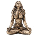 Gaia – Mother Earth in Lotus Position – Bronze-Finish Statue – 6.5 cm – view 1