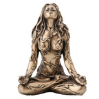 Gaia – Mother Earth in Lotus Position – Bronze-Finish Statue – 6.5 cm – view 1