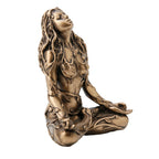 Gaia – Mother Earth in Lotus Position – Bronze-Finish Statue – 6.5 cm – view 2