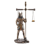 Anubis with Scales – Bronze-Finish Resin Statue – 33 cm – view 1