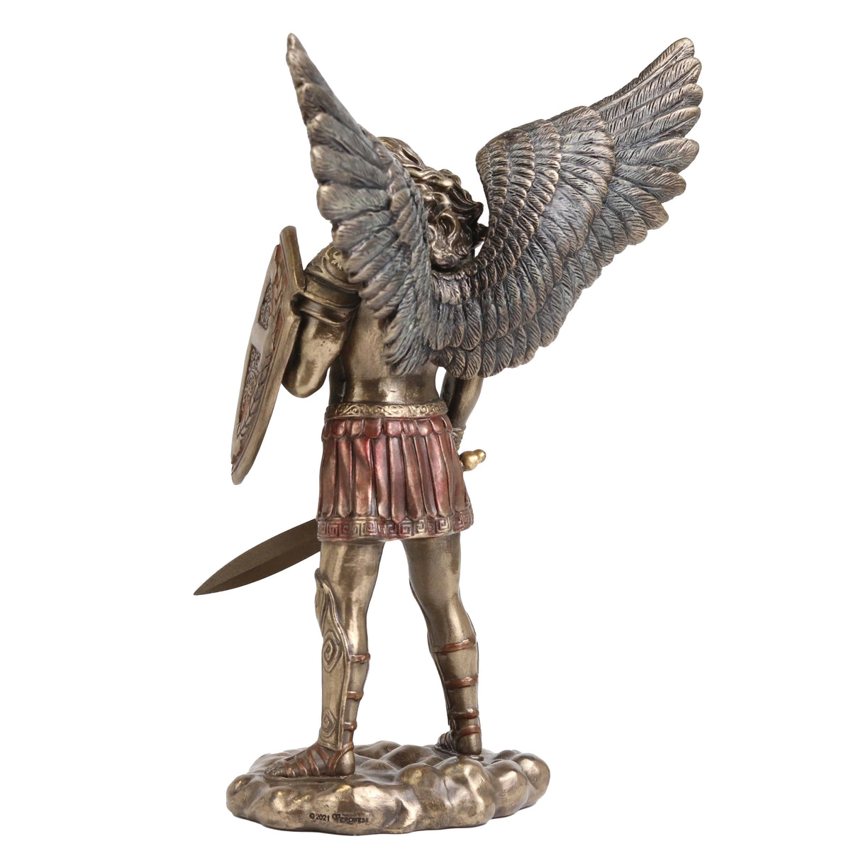 Archangel Michael with Sword and Shield — Bronze-Finish Statue – 19.5 cm – view 4