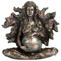 Gaia — Pregnant Mother Earth with Butterflies — Bronze-Finish Statue, 17.5 cm – view 1