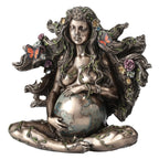 Gaia — Pregnant Mother Earth with Butterflies — Bronze-Finish Statue, 17.5 cm – view 3