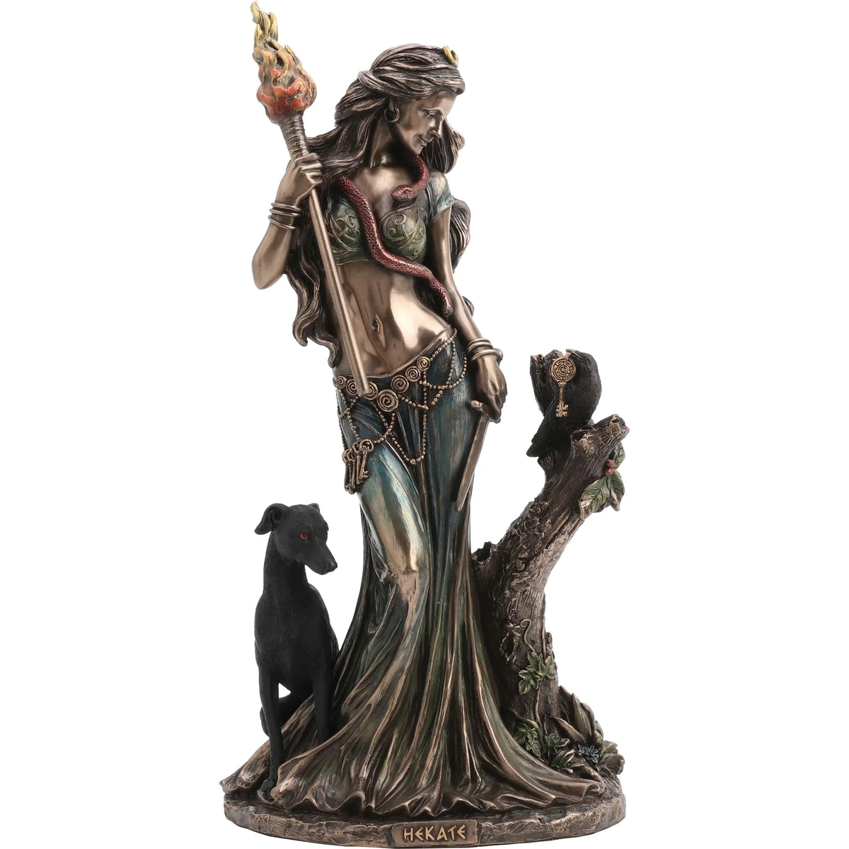 Hecate – Bronze-Finish Statue – 34 cm – view 1
