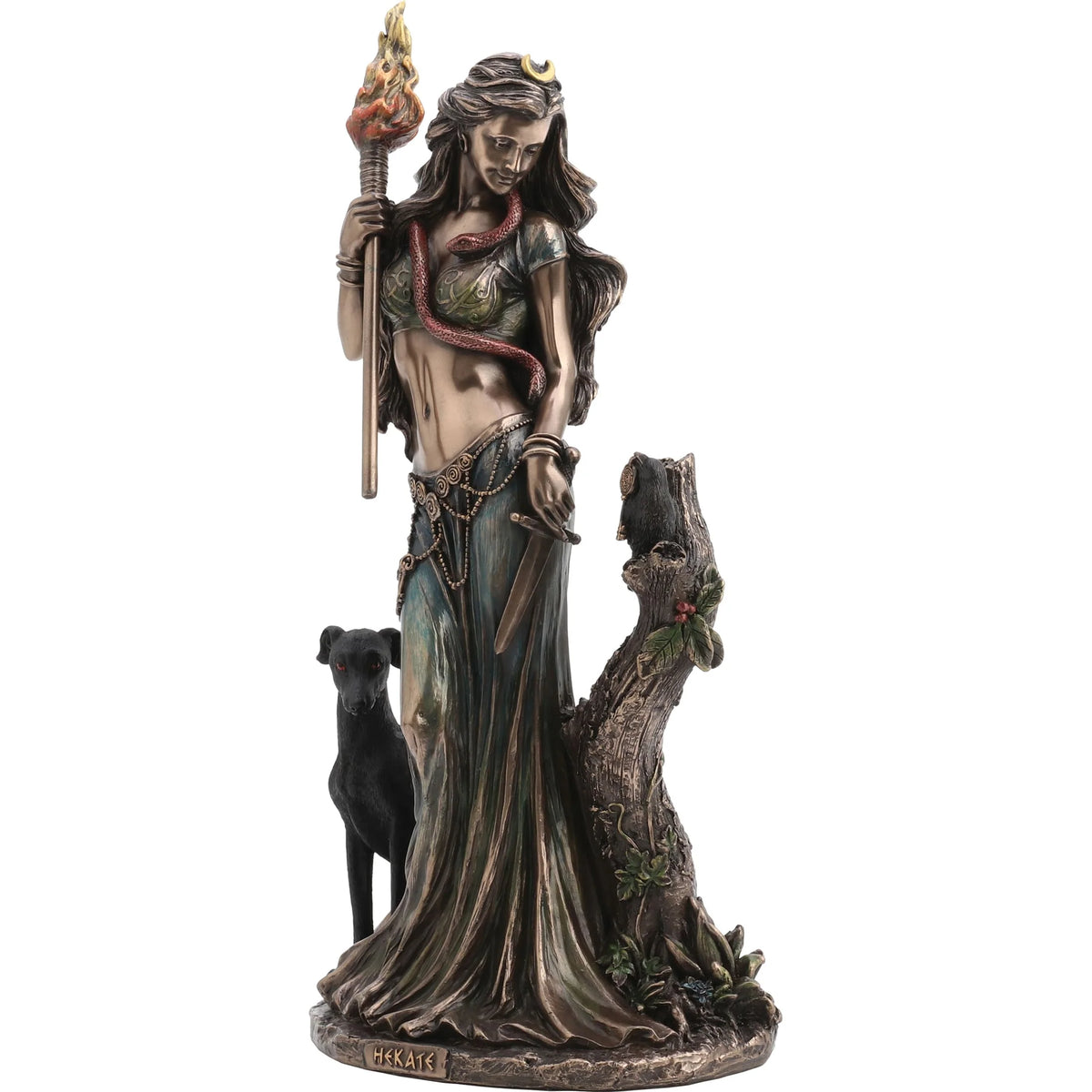 Hecate – Bronze-Finish Resin Statue – 23 cm – view 2