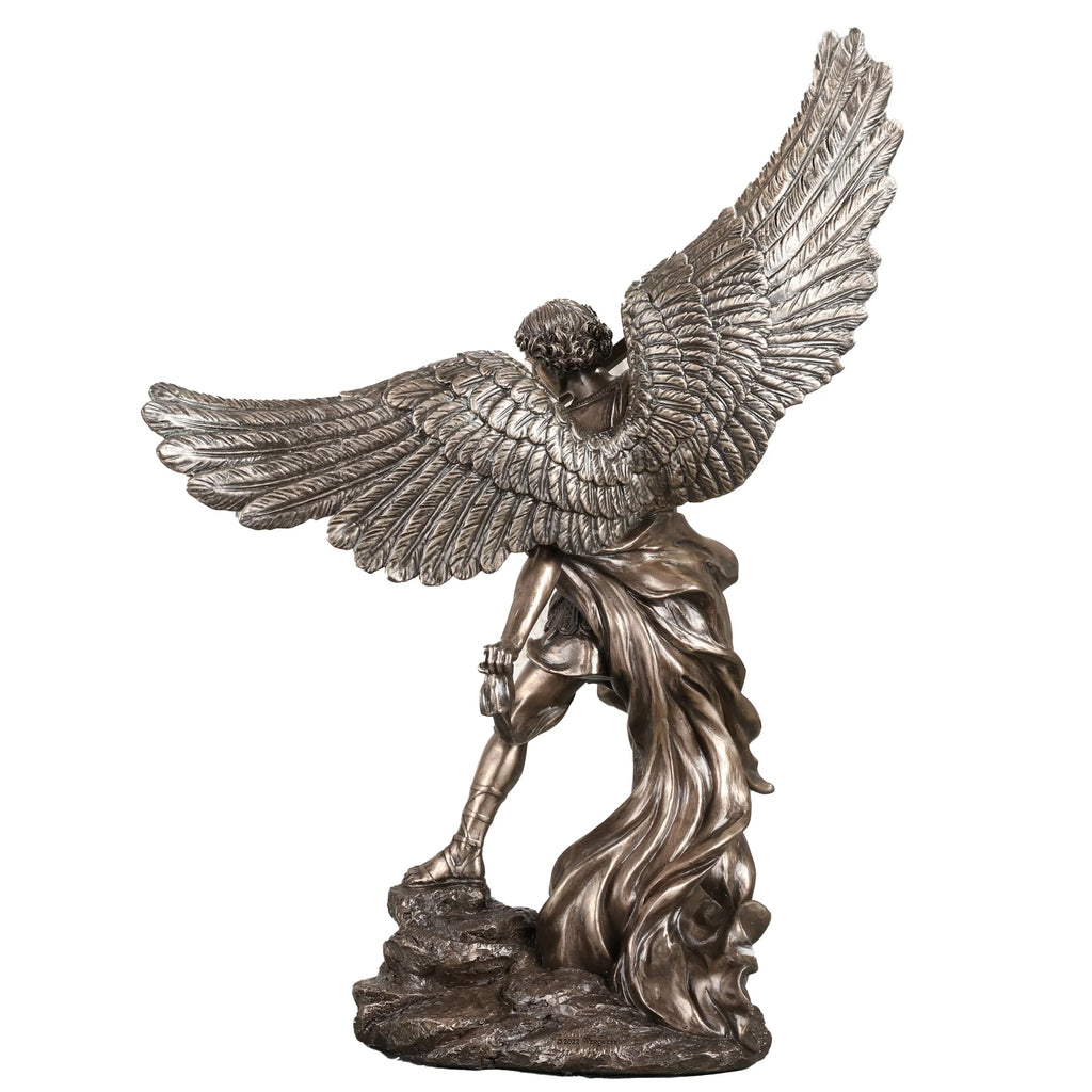 Archangel Michael on a Rock — Bronze Finish Statue, 38 cm – view 4